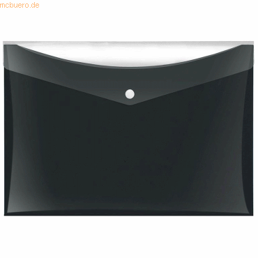 6 x Veloflex Sammeltaschen A4 schwarz mit zusätzlicher Tasche