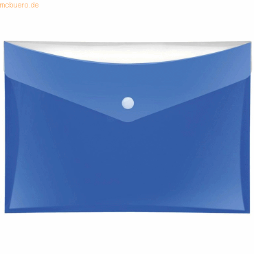 6 x Veloflex Sammeltaschen A5 blau mit zusätzlicher Tasche