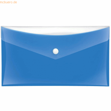 6 x Veloflex Sammeltaschen DIN lang blau mit zusätzlicher Tasche
