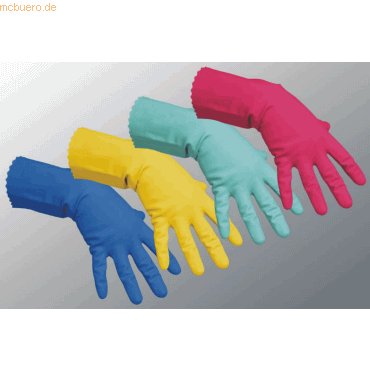 Vileda Handschuhe Multipurpose Der Feine Naturlatex blau Größe L