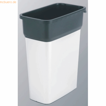 Vileda Abfallbehlter Geo 55l metallic/schwarz