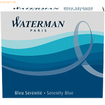 Waterman Tintenpatronen International floridablau VE=6 Stck