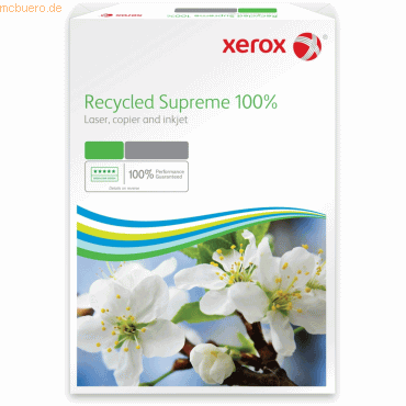 5 x Xerox Kopierpapier Recycled Supreme weiß 80g/qm A3 VE=2500 Blatt