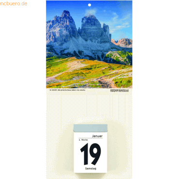 Zettler Kalenderrückwand Motiv 14.5x29.5 Gebirge/Landschaft