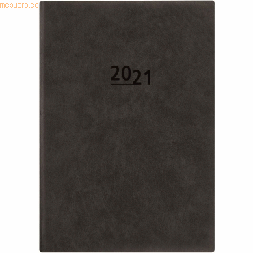 Zettler Buchkalender 15x21cm 1 Tag/1 Seite anthrazit Kalendarium 2020