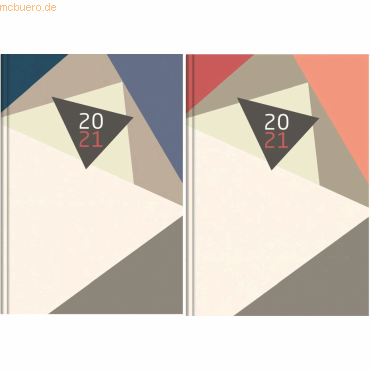 Zettler Buchkalender 15x21cm 1 Tag/Seite farbig sortiert Kalendarium 2