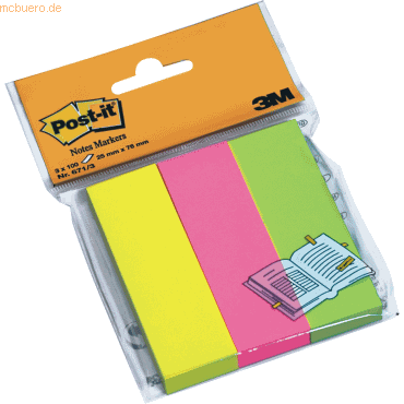 Haftnotizen Page Markers sortiert 25x76mm 3x100 Blatt Haftnotizen Page Markers sortiert 25x76mm 3x100 Blatt