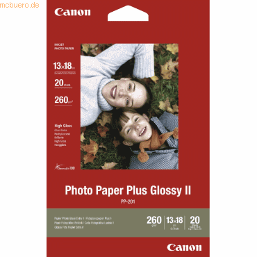 Photoglanzpapier Plus Glossy II PP-201 13x18cm VE=20 Blatt