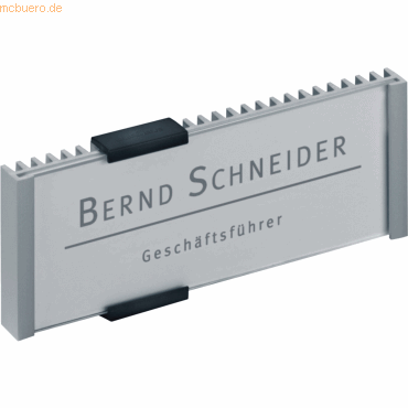 Türschild 149x52,5mm silber Türschild 149x52,5mm silber