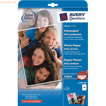 Fotopapier Inkjet Classic A4 180g/qm glänzend VE=50 Blatt Fotopapier Inkjet Classic A4 180g/qm glänzend VE=50 Blatt