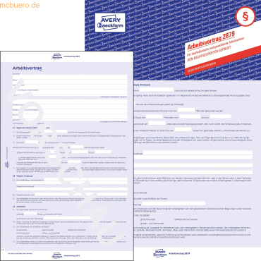 Arbeitsvertrag 3-seitig A4 mit Durchschlag SD Arbeitsvertrag 3-seitig A4 mit Durchschlag SD