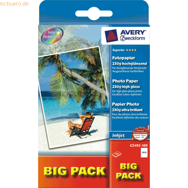 Inkjet-Fotopapier Superior A6 einseitig beschichtet hochglänzend 230 g/qm 100 Blatt Inkjet-Fotopapier Superior A6 einseitig beschichtet hochglänzend 230 g/qm 100 Blatt