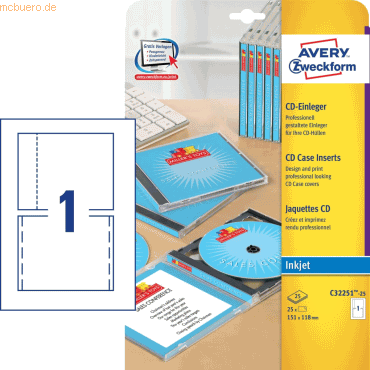 CD-Einleger Inkjet 151x118mm VE=25 Stück CD-Einleger Inkjet 151x118mm VE=25 Stück