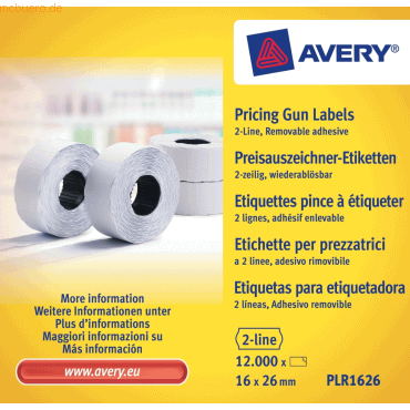 Handauszeichner-Etiketten 2-zeilig wiederablösbar weiß 26x16mm 1200 Etiketten Handauszeichner-Etiketten 2-zeilig wiederablösbar weiß 26x16mm 1200 Etiketten