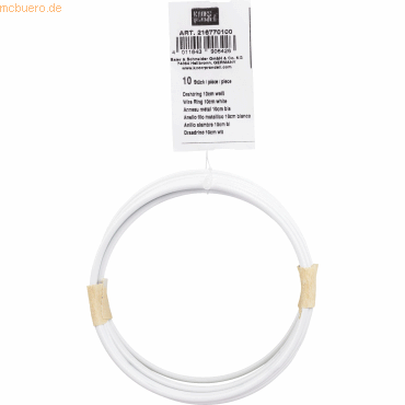 Drahtring 10cm weiß Drahtring 10cm weiß
