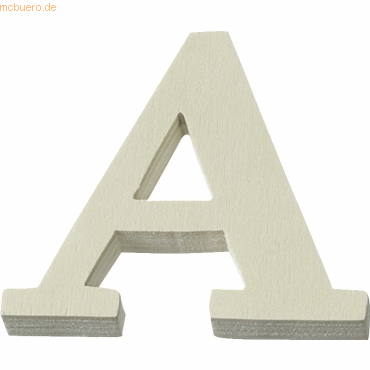 Holzbuchstabe A 8x8,2x1cm natur Holzbuchstabe A 8x8,2x1cm natur