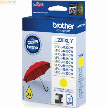 Tintenpatrone Brother LC-225XLY gelb (ca. 1200 Seiten) Tintenpatrone Brother LC-225XLY gelb (ca. 1200 Seiten)