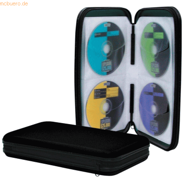 CD-Tasche für 48 CD/DVD Nylon schwarz CD-Tasche für 48 CD/DVD Nylon schwarz