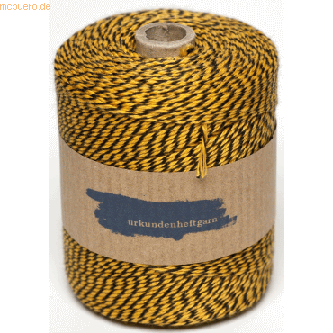 Urkunden-Heftgarn schwarz/gold Rolle ca. 360m Urkunden-Heftgarn schwarz/gold Rolle ca. 360m
