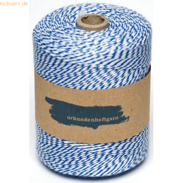 Urkunden-Heftgarn blau/weiß Rolle ca. 360m Urkunden-Heftgarn blau/weiß Rolle ca. 360m