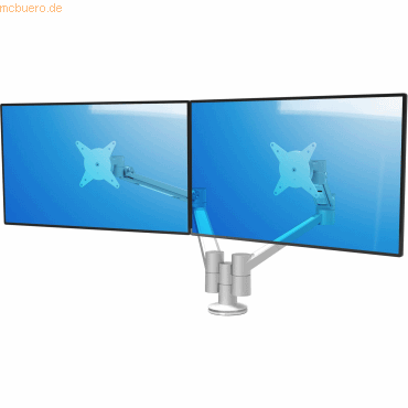 Doppel-Monitorarm Viewlite plus Bohrlochbefestigung 652 silber Doppel-Monitorarm Viewlite plus Bohrlochbefestigung 652 silber