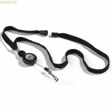 Textilband mit Jojo für Namensschilder und Ausweishalter 44cm schwarz Textilband mit Jojo für Namensschilder und Ausweishalter 44cm schwarz