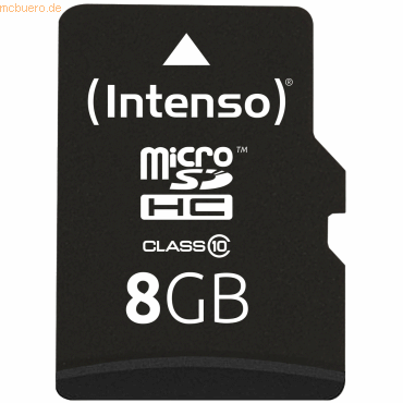 Intenso 8GB microSDHC Class 10 + SD-Adapter Intenso 8GB microSDHC Class 10 + SD-Adapter