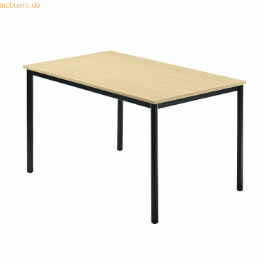 Besprechungstisch 1200x800mm Ahorn Fuß Rundrohr schwarz Besprechungstisch 1200x800mm Ahorn Fuß Rundrohr schwarz