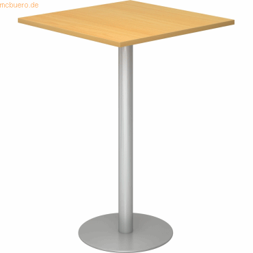 Stehtisch 80x80cm Buche/silber Stehtisch 80x80cm Buche/silber