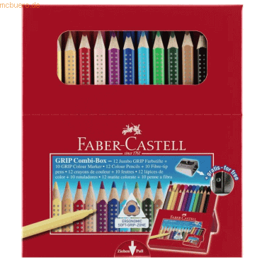 Farbstift Jumbo Grip Combi Box 12 Farbstifte + 10 Grip Colour Marker Farbstift Jumbo Grip Combi Box 12 Farbstifte + 10 Grip Colour Marker