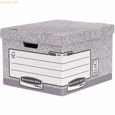 Archivbox groß BxHxT 38,7x29,4x44,5cm grau Archivbox groß BxHxT 38,7x29,4x44,5cm grau