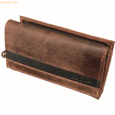 Damengeldbörse 14,5x9cm Leder braun Damengeldbörse 14,5x9cm Leder braun