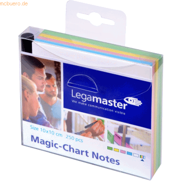 Magic-Chart Notes PP blanko 10x10cm farbig sortiert VE=250 Stück Magic-Chart Notes PP blanko 10x10cm farbig sortiert VE=250 Stück
