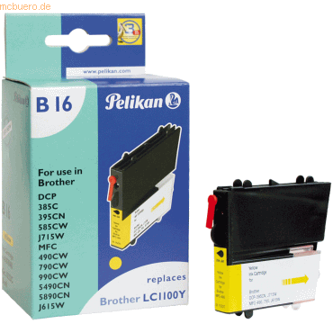 Tintenpatrone kompatibel mit Brother LC1100 yellow 8ml Tintenpatrone kompatibel mit Brother LC1100 yellow 8ml