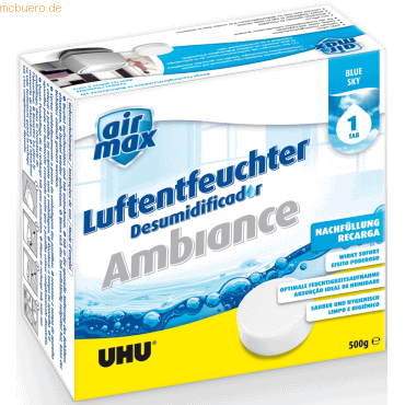 Luftentfeuchter Airmax Ambiance Tabs Blue Sky 500g Luftentfeuchter Airmax Ambiance Tabs Blue Sky 500g