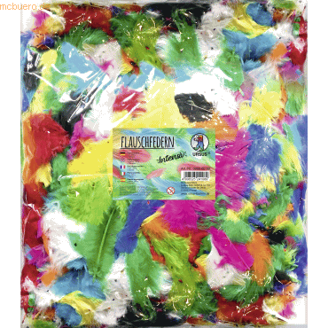 Flauschfedern 100g 10 Farben intensiv Flauschfedern 100g 10 Farben intensiv