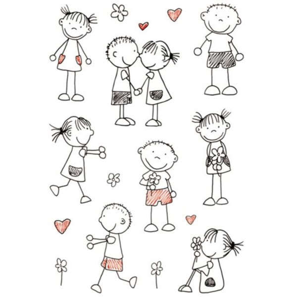 HERMA Schmucketiketten Decor Strichmännchen VE=3 Stück