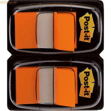 Post-it Haftstreifen Index Standard 25,4x43,2mm 50 Blatt orange VE=2 S