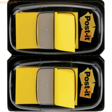 Post-it Haftstreifen Index Standard 25,4x43,2mm 50 Blatt gelb VE=2 Spe