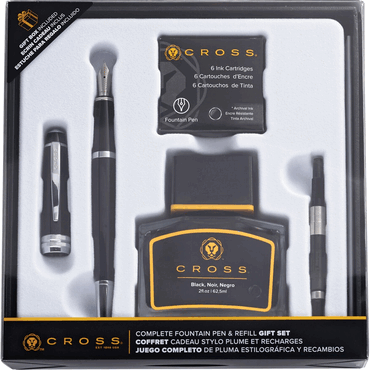 0073228133379 - Geschenkset Bailey Füllfederhalter Schwarz-Lack Tintenfass Kon 0073228133379 - Geschenkset Bailey Füllfederhalter Schwarz-Lack Tintenfass Kon