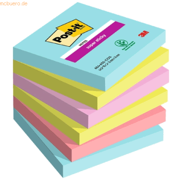 Post-it Haftnotiz Super Sticky Notes Cosmic Collection 76x76mm 90 Blat