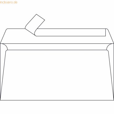 3329680543506 - Briefumschlag Pollen® DIN lang 220 x 110 mm (B x H) ohne Fenster 120g m² mit Haftklebung Papier weiß 20 St Pack