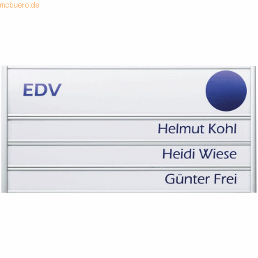 4024158022376 - Türschild 310377 4 Beschriftungsprofile Aluminium Silber 180 x 90 mm