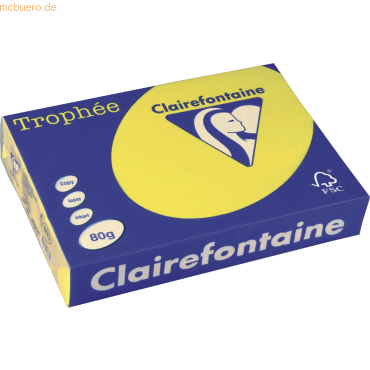 3329680187700 - Kopierpapier Trophee 1877C kanariengelb intensiv A4 80g  3329680187700 500 Stück