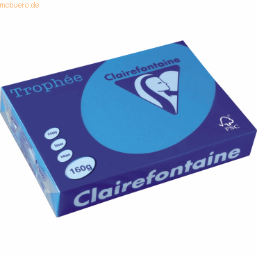 3329680102208 - Kopierpapier Trophee A4 160g qm VE=250 Blatt karibik-bl