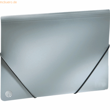 4011123504302 - Eckspannmappe A4 PP silver shadow