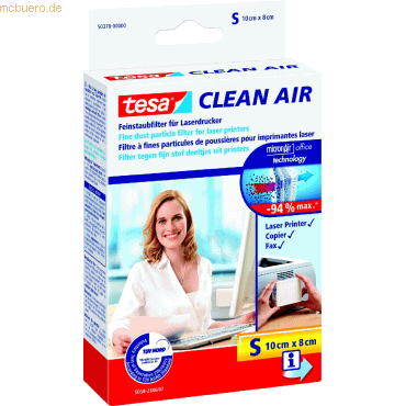 10 x Tesa Feinstaubfilter Clean Air Größe S 100x80mm