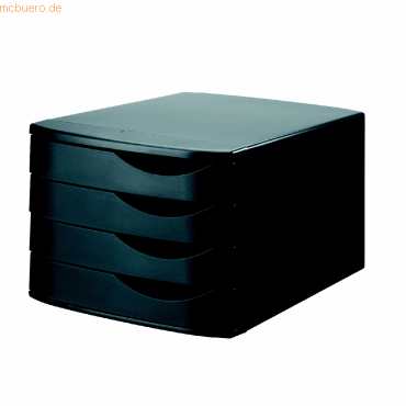 resolution Schubladenbox 4 geschlossene Schübe 216x300x375mm mattschwa