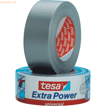 6 x Tesa Reparaturband Extra Power universal 48mm x 25m silber