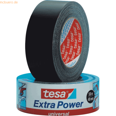 6 x Tesa Reparaturband Extra Power universal 48mm x 25m schwarz